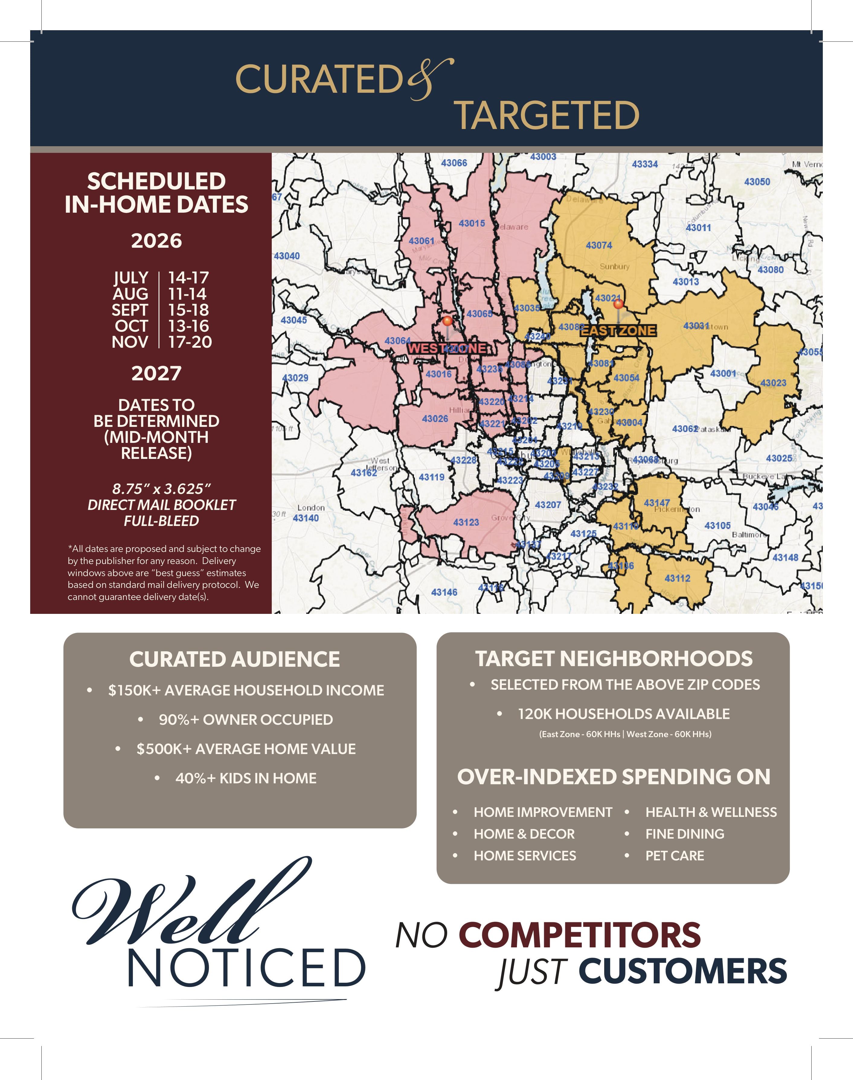 Well Noticed advertiser information sheet, page two